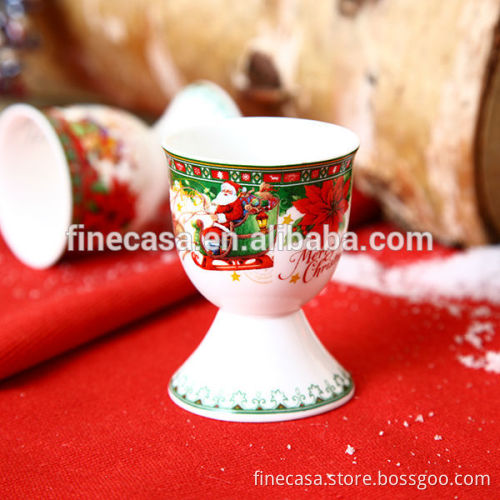 Santa Claus New Bone China Christmas Egg Holder